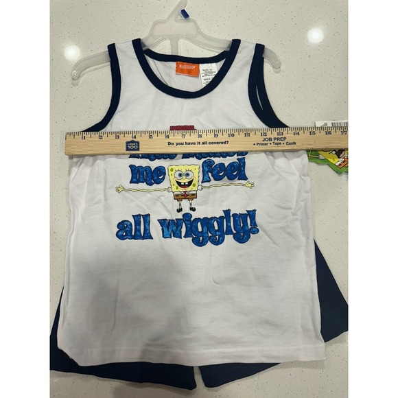 Vintage Y2K Nickelodeon SpongeBob SquarePants Tank Top/shorts Set Boys‎ 7 NOS - Picture 6 of 7